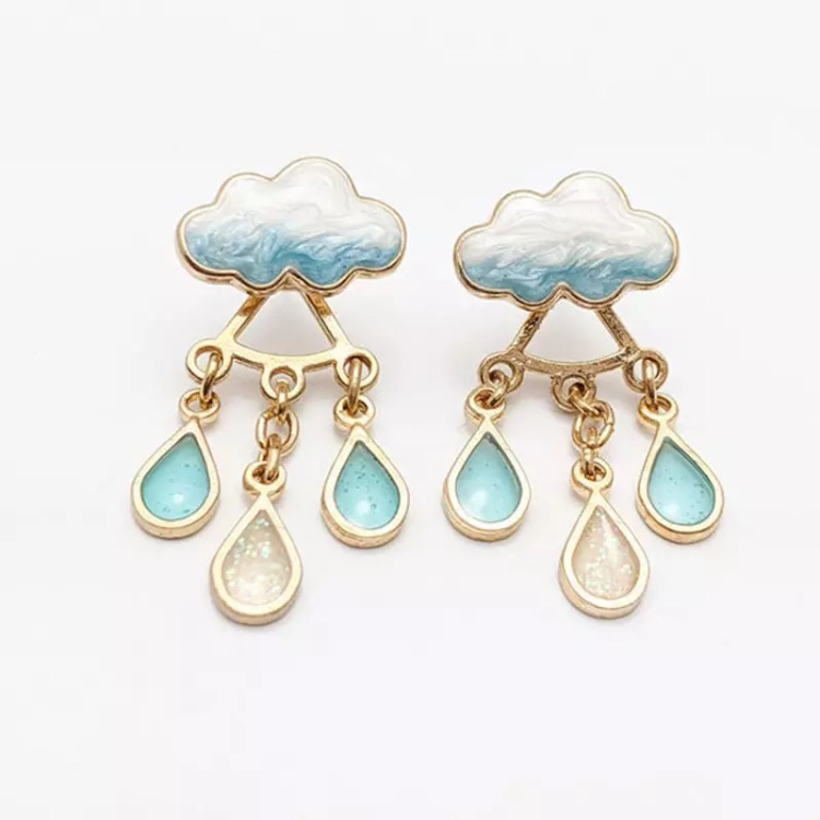 Brand New Kawaii Earrings Gift For Girlfriend Gift For Daughter Cloud Earrings